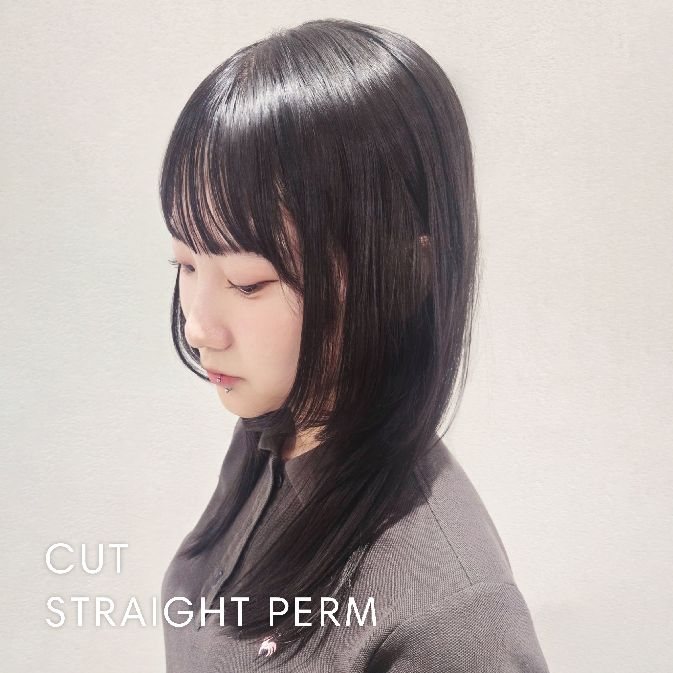 CUT STRAIGHT PERM